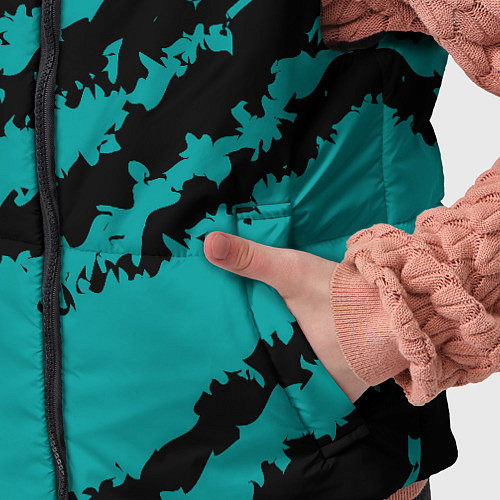 Детский жилет The color is black and light blue / 3D-Светло-серый – фото 5