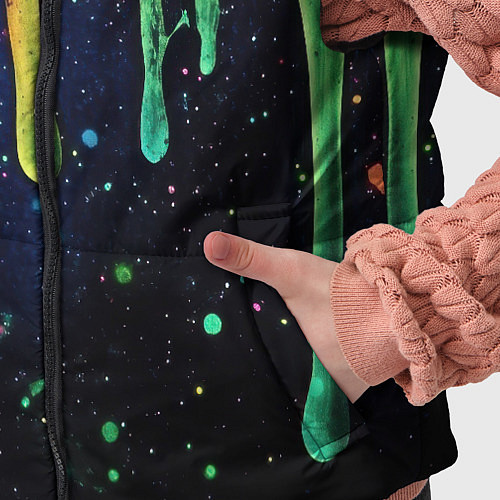 Детский жилет Разноцветные потеки краски / 3D-Светло-серый – фото 5