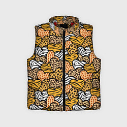 Детский жилет Африканские сердца, цвет: 3D-красный