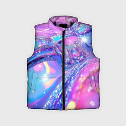 Детский жилет Розовые блестки, цвет: 3D-черный