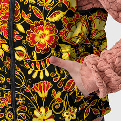 Детский жилет Цветочный золотой узор, цвет: 3D-светло-серый — фото 2