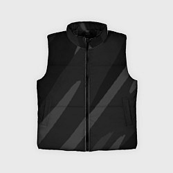 Детский жилет Чёрно-серый абстрактный полосы, цвет: 3D-черный