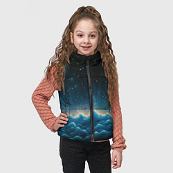 Детский жилет Облака и черное небо текстура, цвет: 3D-черный — фото 2