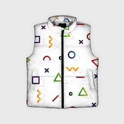 Детский жилет Геометрический хаос, цвет: 3D-светло-серый