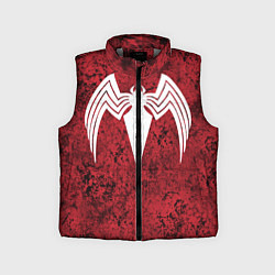 Детский жилет Знак венома на красном, цвет: 3D-светло-серый