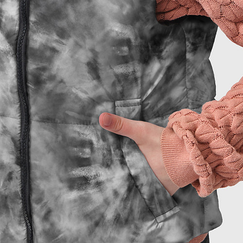 Детский жилет Серый тай дай - абстракция / 3D-Светло-серый – фото 5