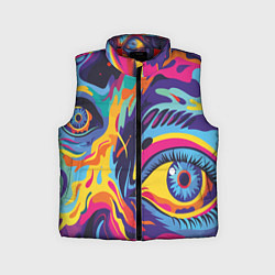 Детский жилет Глаза вселенной, цвет: 3D-красный
