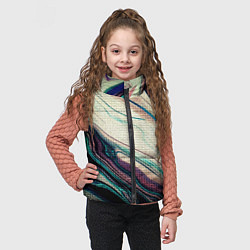 Детский жилет Абстракция тёмные краски с текстурой, цвет: 3D-черный — фото 2