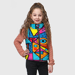 Детский жилет Кислая геометрия, цвет: 3D-светло-серый — фото 2