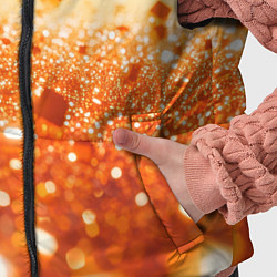 Детский жилет Оранжевые блестящие частицы текстура, цвет: 3D-светло-серый — фото 2