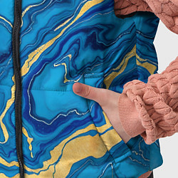 Детский жилет Синий мрамор с золотом, цвет: 3D-светло-серый — фото 2