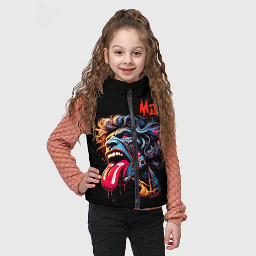 Детский жилет Mick Jagger - Rolling Stones / 3D-Черный – фото 3