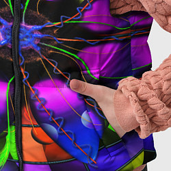 Детский жилет Неоновая психоделика лепестки, цвет: 3D-красный — фото 2