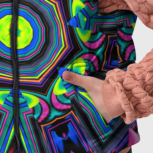 Детский жилет Оптический узор неоновые краски / 3D-Светло-серый – фото 5