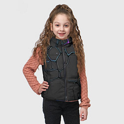 Детский жилет Плита хай-тек текстура, цвет: 3D-красный — фото 2