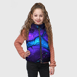 Детский жилет Синяя звездная полоса в плите текстура, цвет: 3D-красный — фото 2