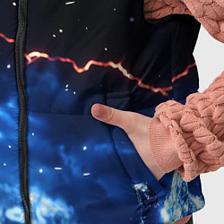 Детский жилет Звезды и молнии в разломе плит, цвет: 3D-красный — фото 2