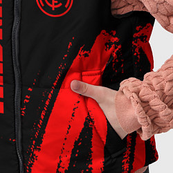 Детский жилет Real Madrid - red gradient вертикально, цвет: 3D-черный — фото 2