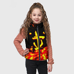 Детский жилет Doom огненное лого, цвет: 3D-красный — фото 2