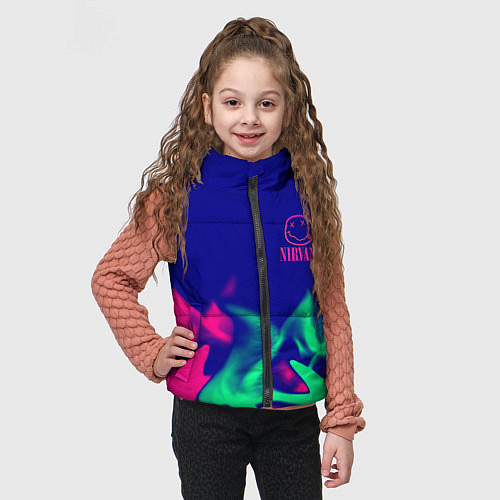 Детский жилет Nirvana fire neon / 3D-Черный – фото 3