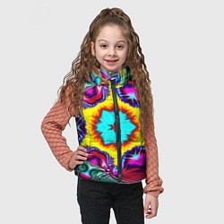 Детский жилет Абстракция узор фракталы, цвет: 3D-светло-серый — фото 2