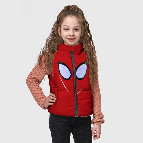 Детский жилет Человек паук глаза питера / 3D-Черный – фото 3