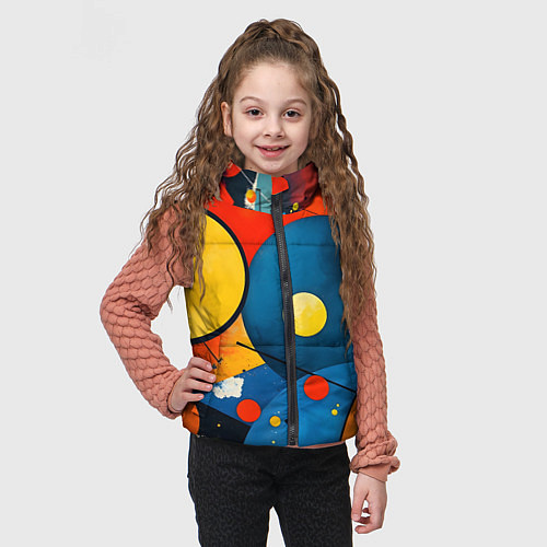Детский жилет Динамичный красочный паттерн / 3D-Черный – фото 3