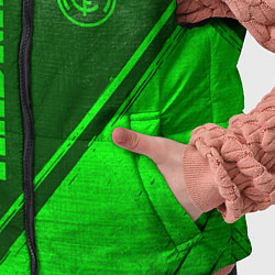 Детский жилет Real Madrid - green gradient вертикально, цвет: 3D-черный — фото 2