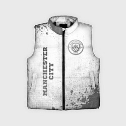 Детский жилет Manchester City - white gradient вертикально, цвет: 3D-черный