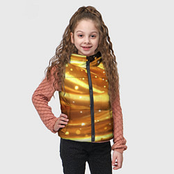 Детский жилет Золотая ткань с блестками, цвет: 3D-черный — фото 2