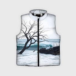 Детский жилет Дерево в море, цвет: 3D-черный