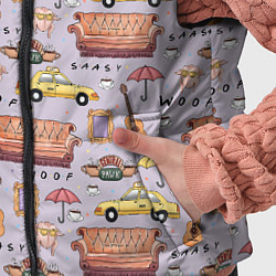 Детский жилет Друзья - паттерн, цвет: 3D-светло-серый — фото 2