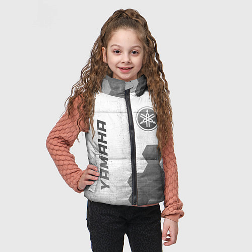 Детский жилет Yamaha - white gradient вертикально / 3D-Черный – фото 3