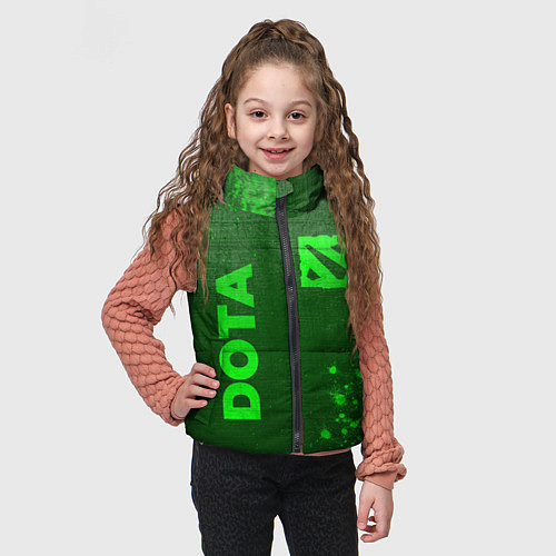 Детский жилет Dota - green gradient вертикально / 3D-Черный – фото 3