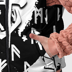 Детский жилет Doom символы краски, цвет: 3D-светло-серый — фото 2