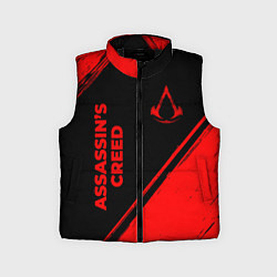 Детский жилет Assassins Creed - red gradient вертикально, цвет: 3D-черный