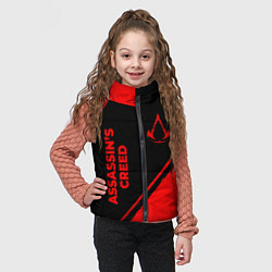Детский жилет Assassins Creed - red gradient вертикально, цвет: 3D-черный — фото 2