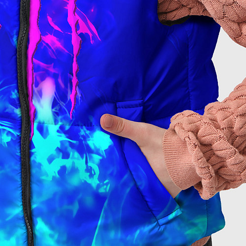 Детский жилет Monster energy дым неоновый / 3D-Светло-серый – фото 5