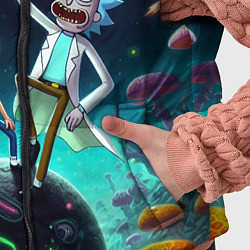 Детский жилет Рик и Морти на планете сказочных грибов, цвет: 3D-черный — фото 2