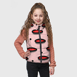Детский жилет Круги маркер - паттерн, цвет: 3D-черный — фото 2