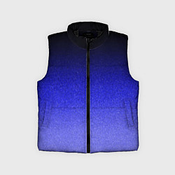 Детский жилет Градиент индиго из чёрно в синий текстура крошка, цвет: 3D-черный