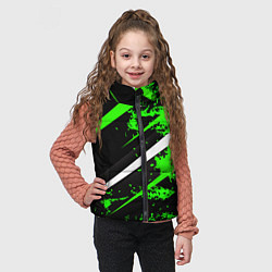 Детский жилет Color black and green, цвет: 3D-черный — фото 2
