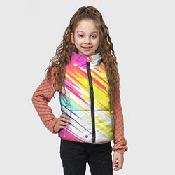 Детский жилет Брызги краски на белом фоне, цвет: 3D-светло-серый — фото 2