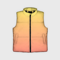 Детский жилет Градиент нежный жёлто-розовый, цвет: 3D-черный