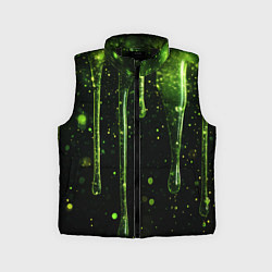 Детский жилет Зеленая объемная слизь, цвет: 3D-черный