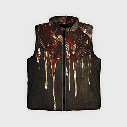 Детский жилет Стекающий мед - текстура, цвет: 3D-черный