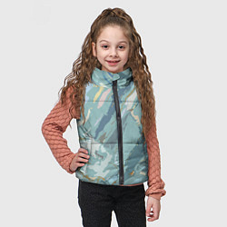 Детский жилет Холодный голубой абстракция, цвет: 3D-черный — фото 2