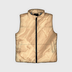 Детский жилет Бежевая текстура каменная мрамор, цвет: 3D-светло-серый