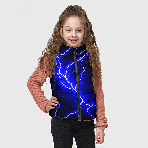 Детский жилет Color blue black / 3D-Черный – фото 3