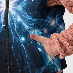 Детский жилет Всплеск света и звезды - космическая абстракция, цвет: 3D-черный — фото 2